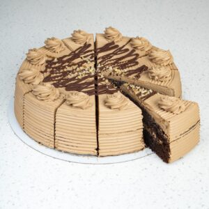 Frozen pre-cut HAZELNUT CHOCOLATE CAKE 12pcs SUGVA