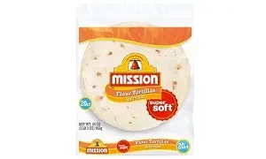 Ambient 10″ flour tortilla wraps MISSION 6packs/carton code 279852