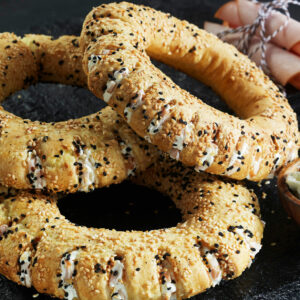 Greek style frozen turkey and Philadelphia cheese bagel 30x225gr/case HZ code 161234