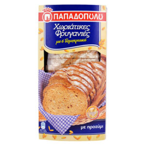Greek packaged country style wheat rusks PAPADOPOULOU 10x240gr